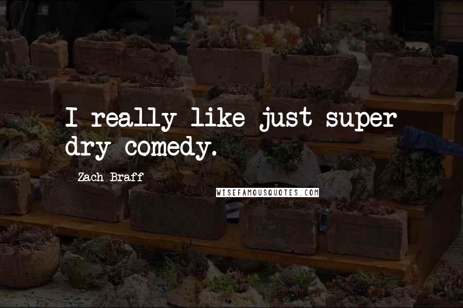 Zach Braff quotes: I really like just super dry comedy.