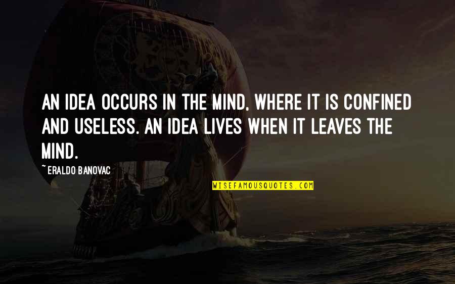 Zach Farlow Quotes By Eraldo Banovac: An idea occurs in the mind, where it