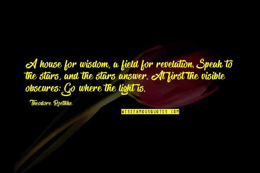 Zafar Iqbal Famous Quotes By Theodore Roethke: A house for wisdom, a field for revelation.Speak Zafar Iqbal Famous Quotes By Theodore Roethke: A house for wisdom, a field for revelation.Speak