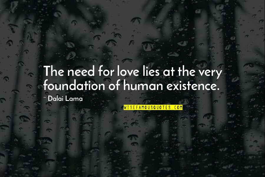 Zaffiro Tires Quotes By Dalai Lama: The need for love lies at the very