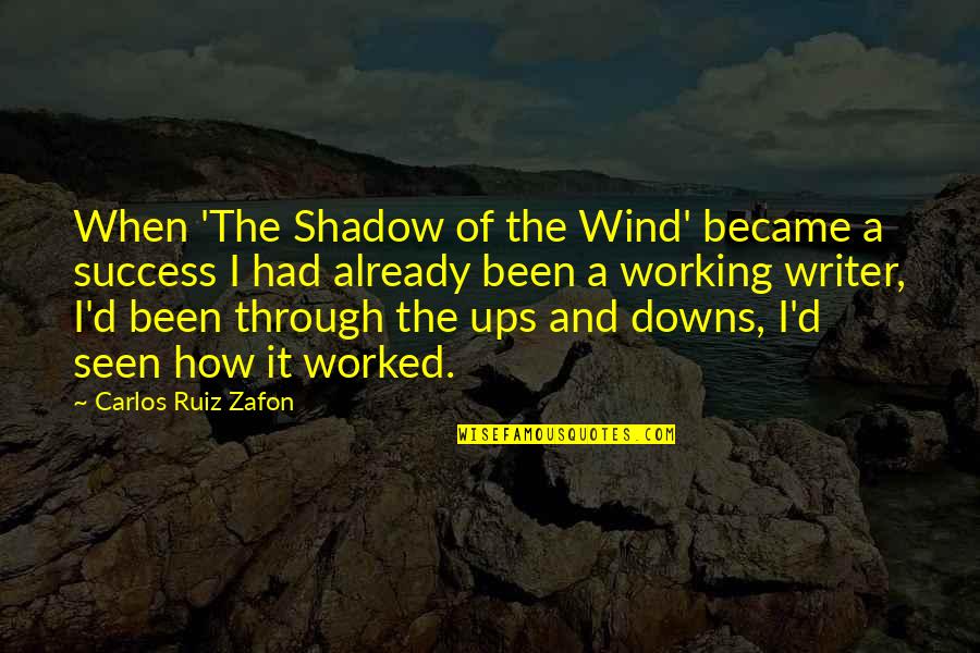 Zafon Shadow Of The Wind Quotes By Carlos Ruiz Zafon: When 'The Shadow of the Wind' became a