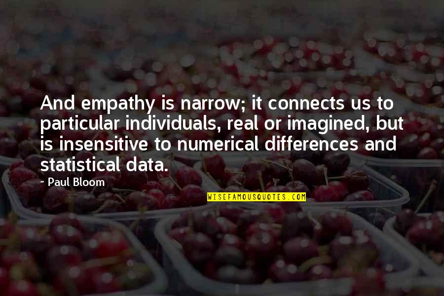 Zaharas Biological Mother Quotes By Paul Bloom: And empathy is narrow; it connects us to