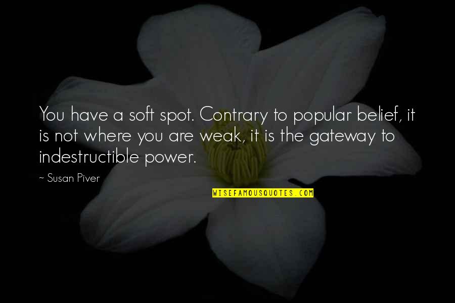 Zainteresovanost Quotes By Susan Piver: You have a soft spot. Contrary to popular