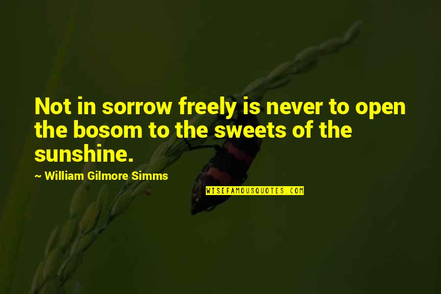 Zaj Cek Omalov Nka Quotes By William Gilmore Simms: Not in sorrow freely is never to open Zaj Cek Omalov Nka Quotes By William Gilmore Simms: Not in sorrow freely is never to open
