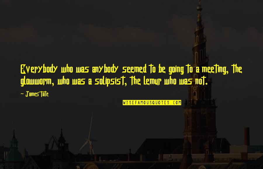 Zajady Quotes By James Tate: Everybody who was anybody seemed to be going