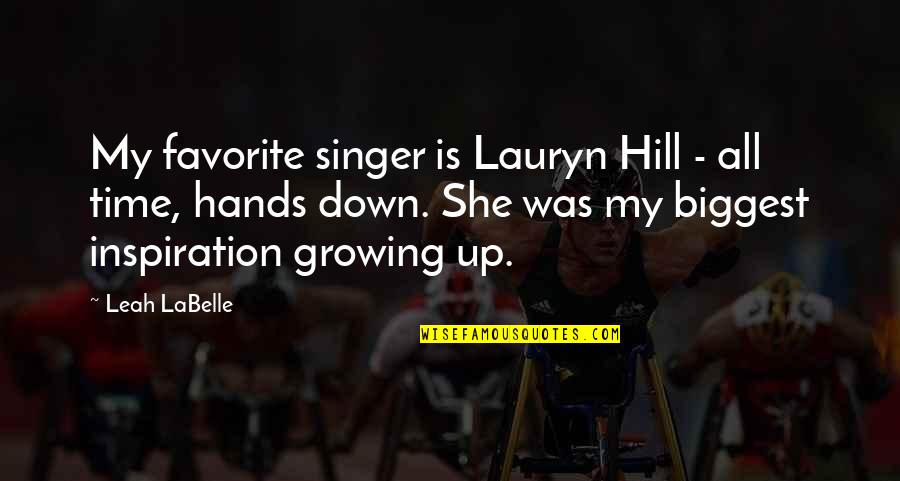 Zaleel In Urdu Quotes By Leah LaBelle: My favorite singer is Lauryn Hill - all
