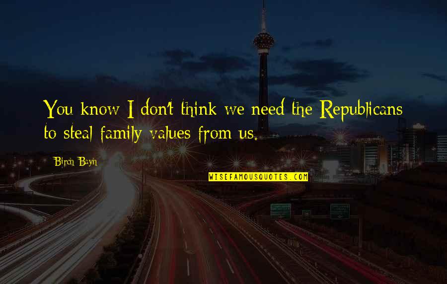 Zalepugin Prezime Quotes By Birch Bayh: You know I don't think we need the