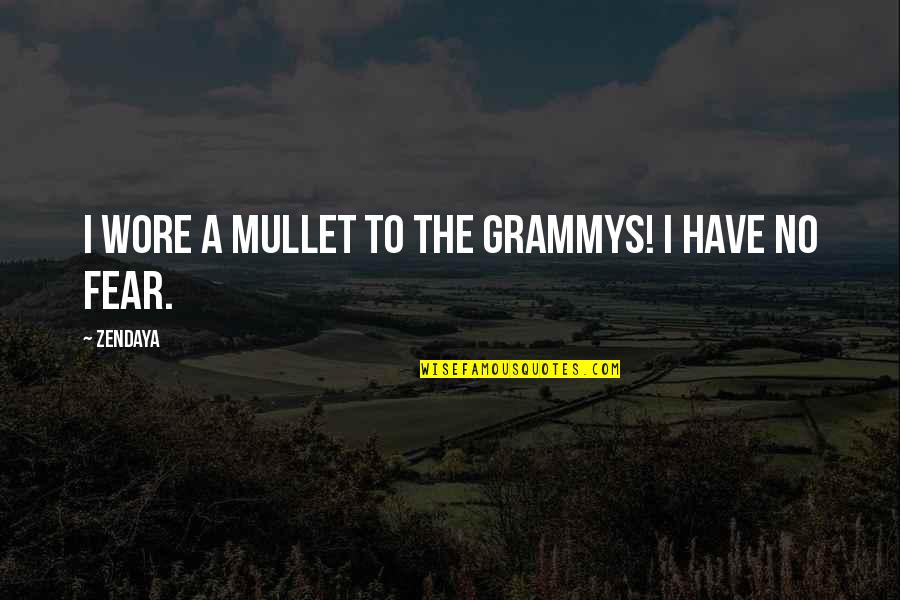 Zamani Lekwot Quotes By Zendaya: I wore a mullet to the Grammys! I