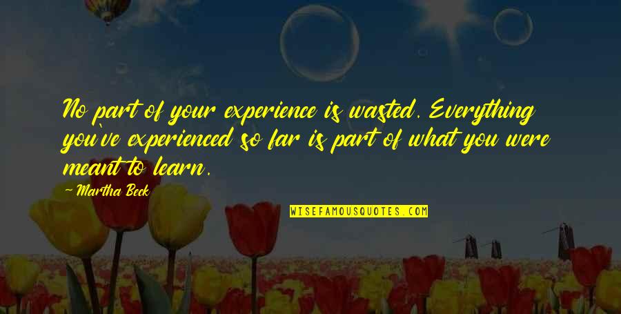 Zamberlan Boots Quotes By Martha Beck: No part of your experience is wasted. Everything Zamberlan Boots Quotes By Martha Beck: No part of your experience is wasted. Everything
