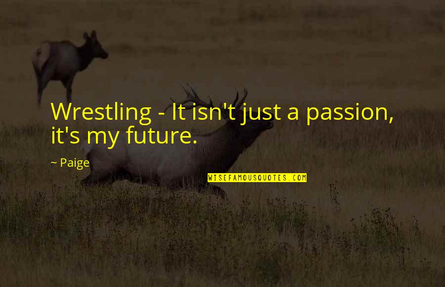 Zambeste Raina Quotes By Paige: Wrestling - It isn't just a passion, it's