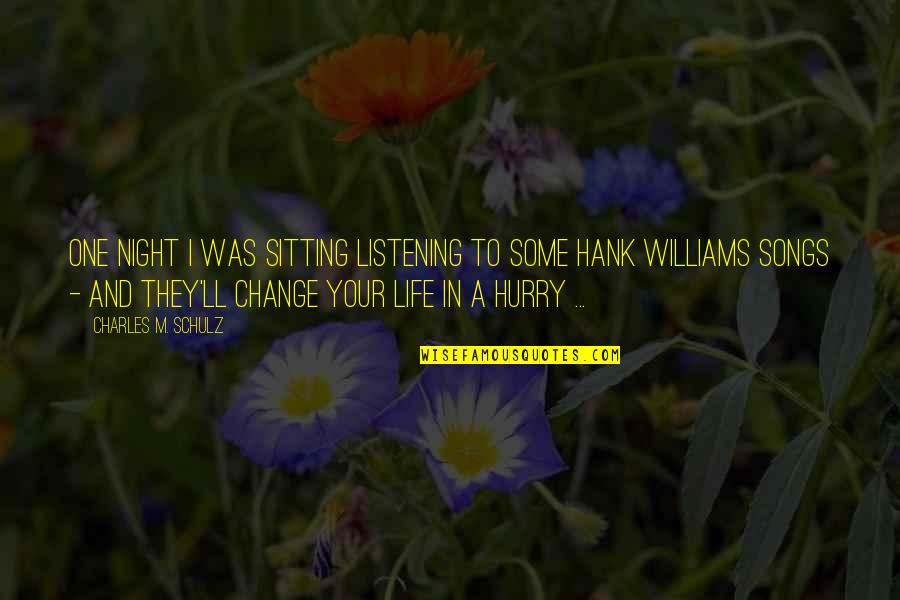 Zambete Colorate Quotes By Charles M. Schulz: One night I was sitting listening to some Zambete Colorate Quotes By Charles M. Schulz: One night I was sitting listening to some