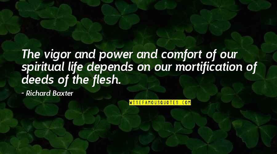 Zamecki Plumbing Quotes By Richard Baxter: The vigor and power and comfort of our