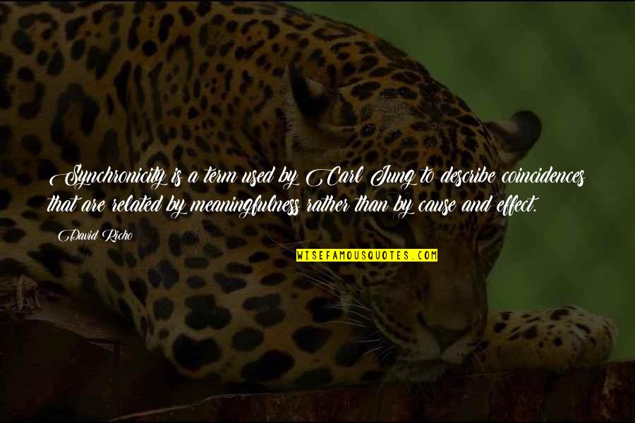 Zamsky Art Quotes By David Richo: Synchronicity is a term used by Carl Jung Zamsky Art Quotes By David Richo: Synchronicity is a term used by Carl Jung