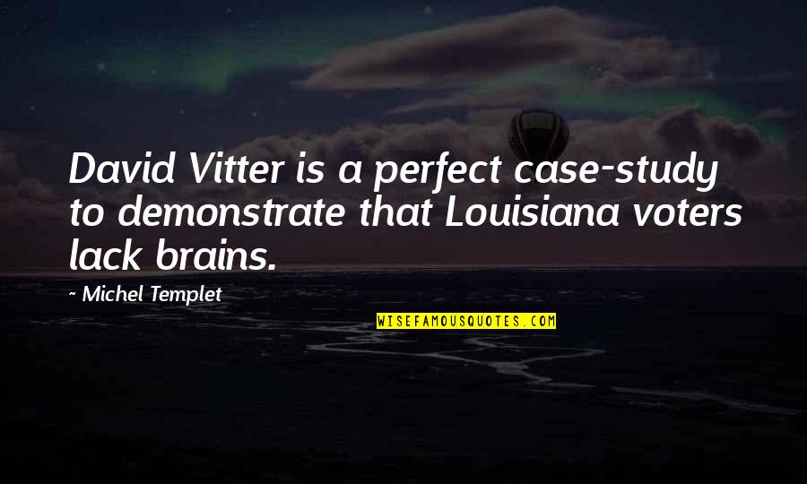 Zanatta Casa Quotes By Michel Templet: David Vitter is a perfect case-study to demonstrate