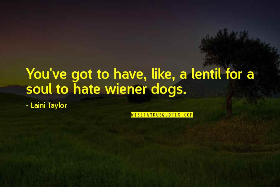 Zandbergen Tu Quotes By Laini Taylor: You've got to have, like, a lentil for