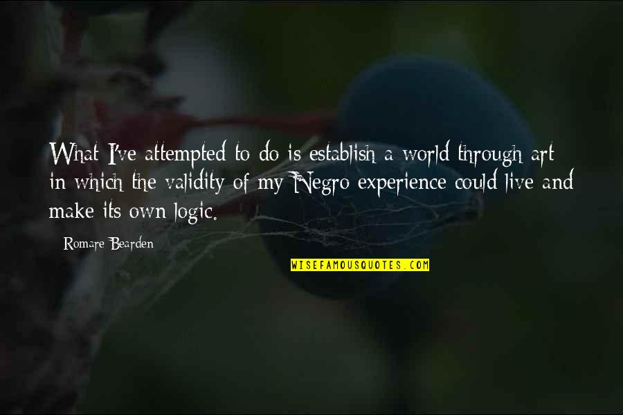Zane Freaky Quotes By Romare Bearden: What I've attempted to do is establish a