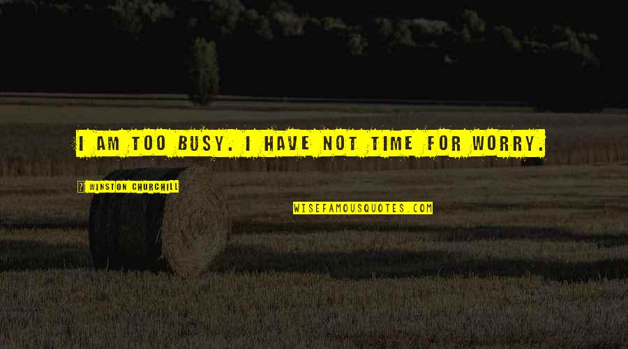 Zanesv Quotes By Winston Churchill: I am too busy. I have not time Zanesv Quotes By Winston Churchill: I am too busy. I have not time