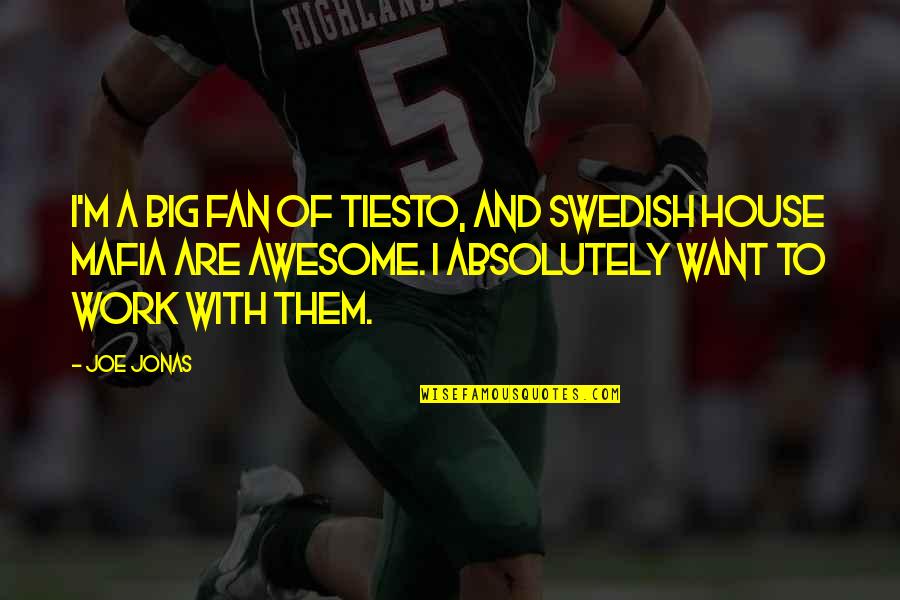 Zanotelli Wines Quotes By Joe Jonas: I'm a big fan of Tiesto, and Swedish