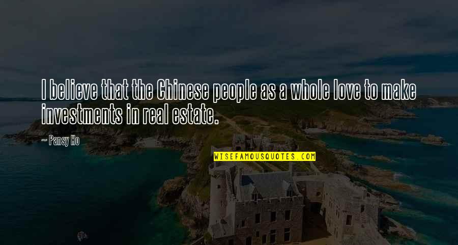 Zapalasaurus Quotes By Pansy Ho: I believe that the Chinese people as a