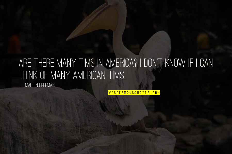 Zaposlenje Kikinda Quotes By Martin Freeman: Are there many Tims in America? I don't