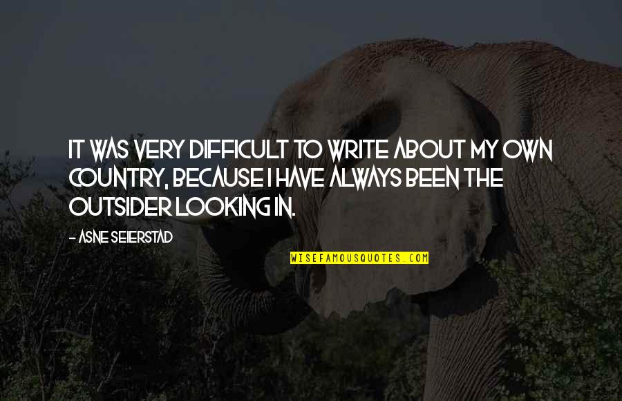 Zarick Dc Quotes By Asne Seierstad: It was very difficult to write about my Zarick Dc Quotes By Asne Seierstad: It was very difficult to write about my