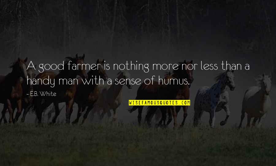 Zarkadi Tools Quotes By E.B. White: A good farmer is nothing more nor less