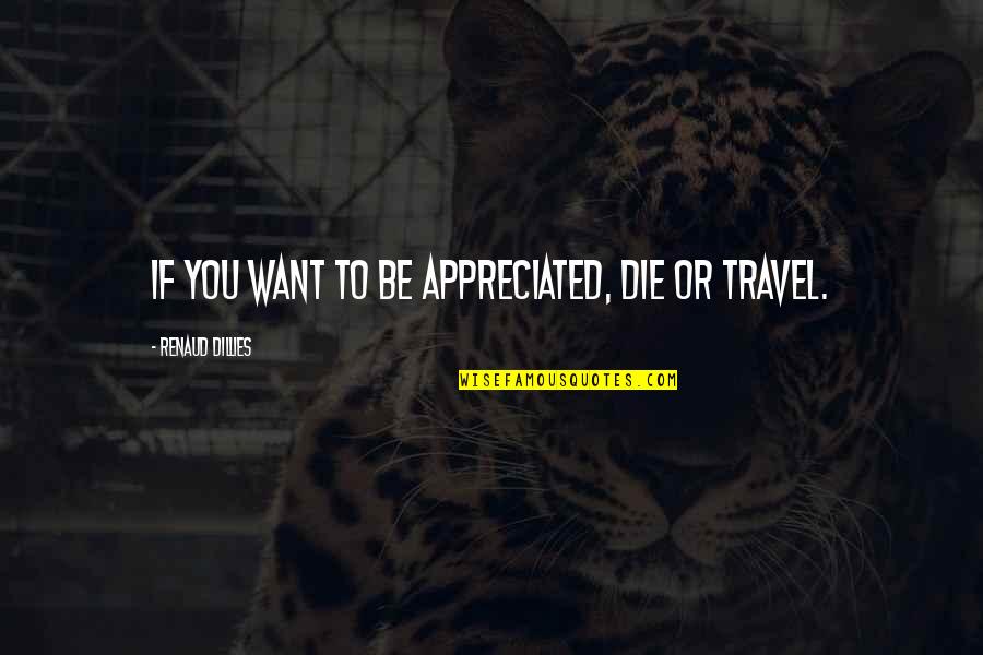 Zarpar Sinonimo Quotes By Renaud Dillies: If you want to be appreciated, die or