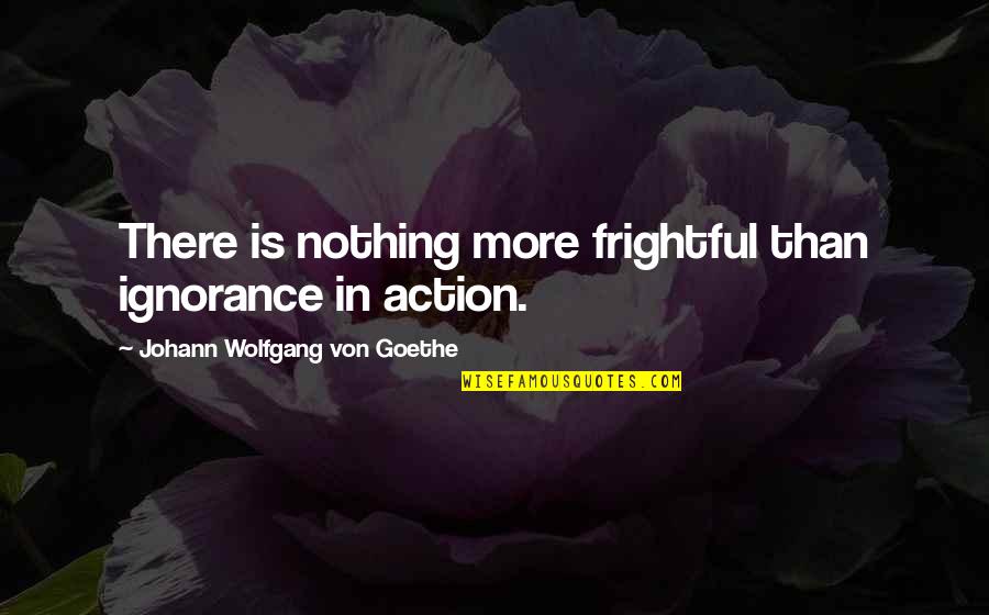 Zarpon Quotes By Johann Wolfgang Von Goethe: There is nothing more frightful than ignorance in
