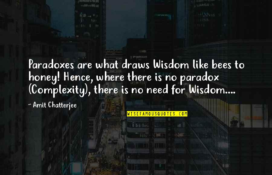 Zasl N Souboru Quotes By Amit Chatterjee: Paradoxes are what draws Wisdom like bees to