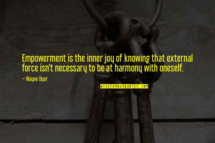 Zavoli Marka Servi S Telefonlari Quotes By Wayne Dyer: Empowerment is the inner joy of knowing that