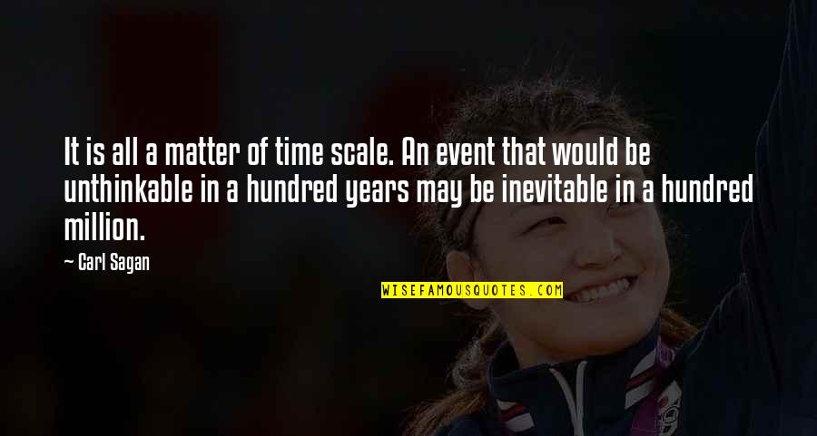 Zazai Vs Alakozai Quotes By Carl Sagan: It is all a matter of time scale. Zazai Vs Alakozai Quotes By Carl Sagan: It is all a matter of time scale.