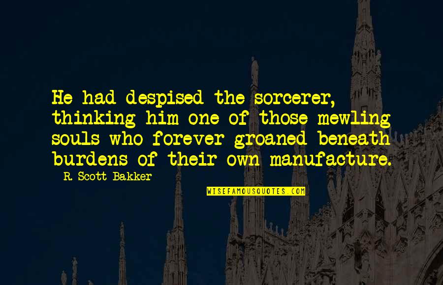 Zazen Spa Quotes By R. Scott Bakker: He had despised the sorcerer, thinking him one