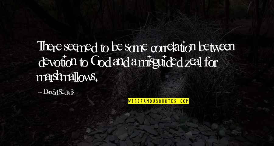 Zeal For God Quotes By David Sedaris: There seemed to be some correlation between devotion