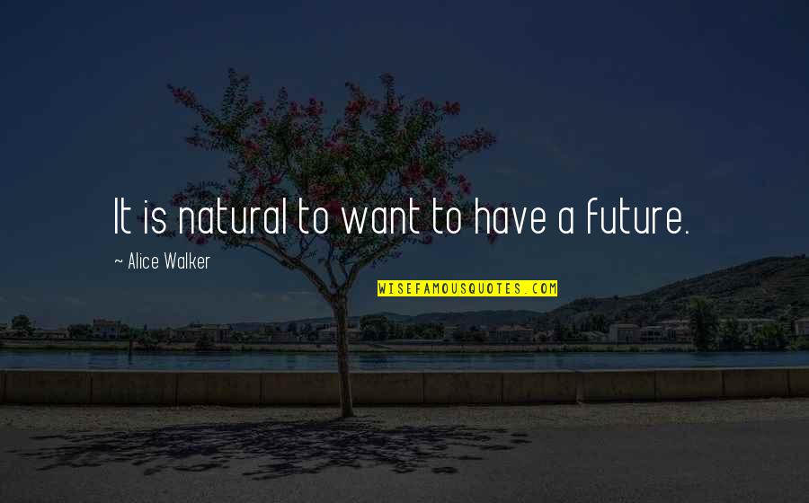 Zebulon B Vance Quotes By Alice Walker: It is natural to want to have a