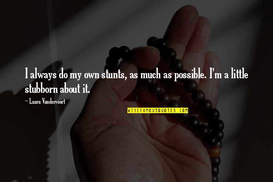 Zedoune Quotes By Laura Vandervoort: I always do my own stunts, as much