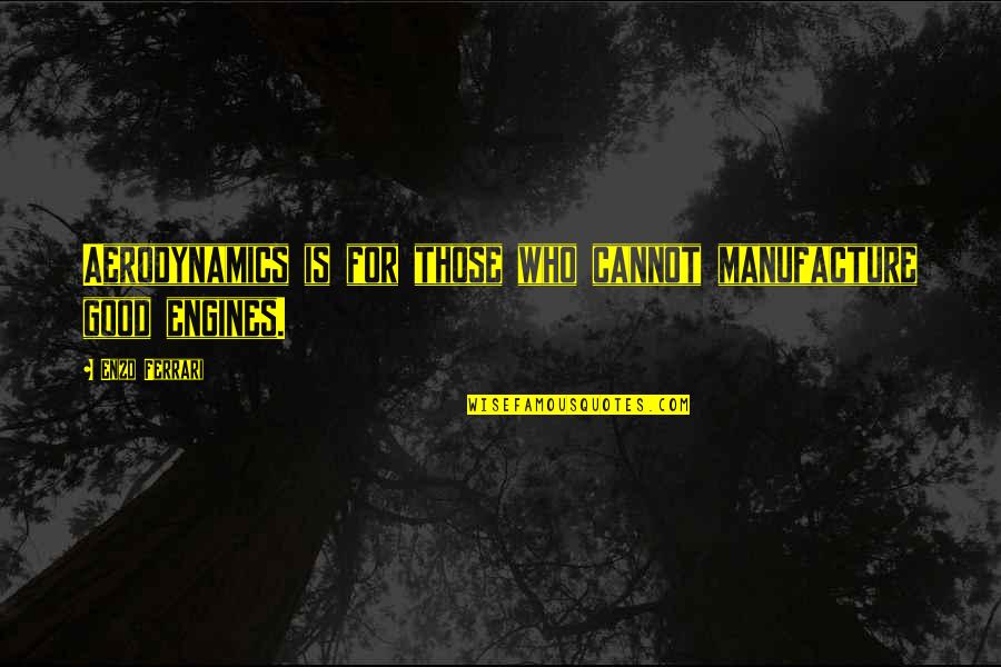 Zek Quotes By Enzo Ferrari: Aerodynamics is for those who cannot manufacture good