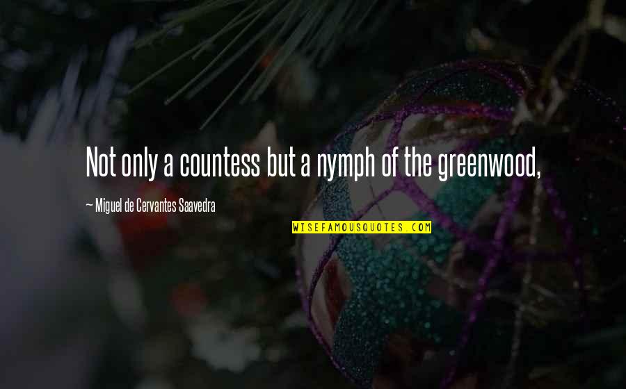 Zelalem Tesfaye Quotes By Miguel De Cervantes Saavedra: Not only a countess but a nymph of Zelalem Tesfaye Quotes By Miguel De Cervantes Saavedra: Not only a countess but a nymph of