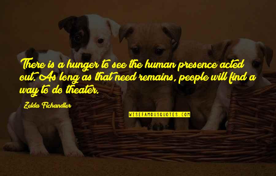 Zelda's Quotes By Zelda Fichandler: There is a hunger to see the human