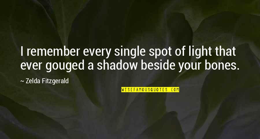 Zelda's Quotes By Zelda Fitzgerald: I remember every single spot of light that