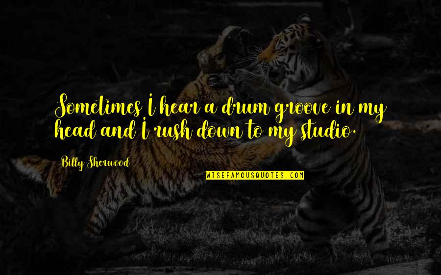 Zelink Quotes By Billy Sherwood: Sometimes I hear a drum groove in my