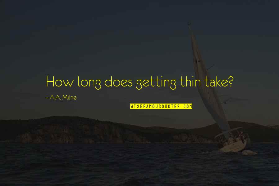 Zemankova Benesov Quotes By A.A. Milne: How long does getting thin take?