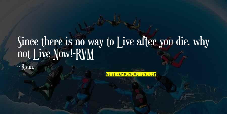 Zemichael Sesame Quotes By R.v.m.: Since there is no way to Live after