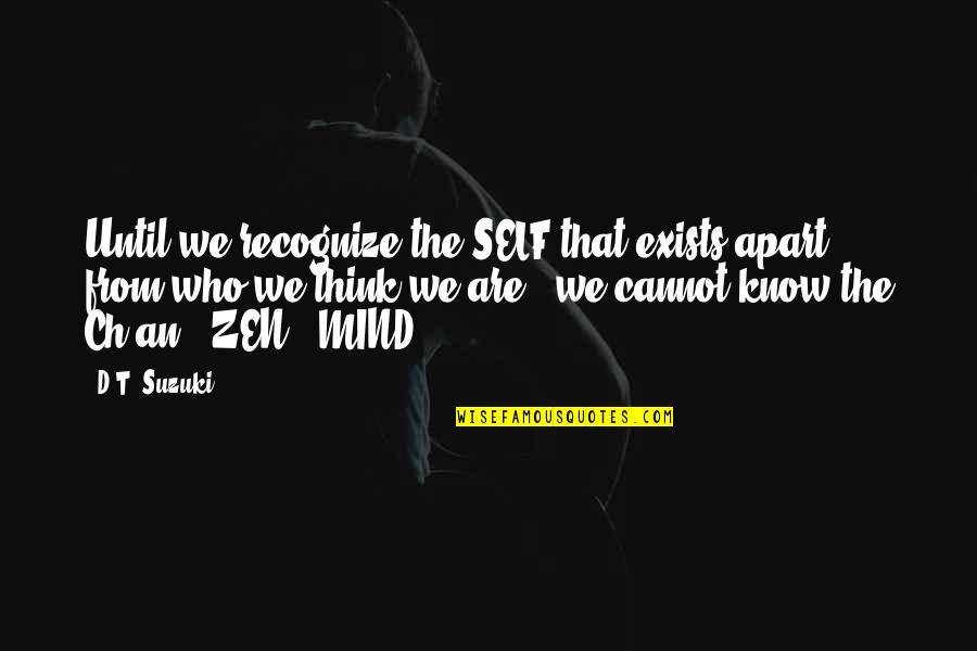 Zen Mind Quotes By D.T. Suzuki: Until we recognize the SELF that exists apart