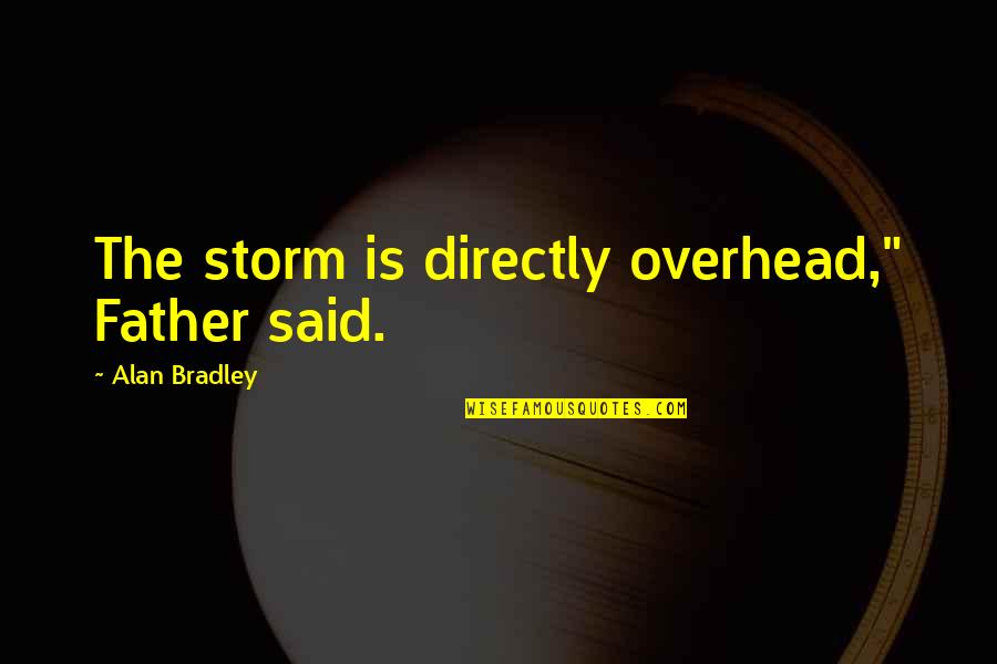 Zenek Disco Quotes By Alan Bradley: The storm is directly overhead," Father said.