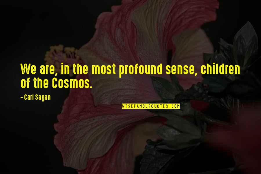 Zerebny Zach Quotes By Carl Sagan: We are, in the most profound sense, children