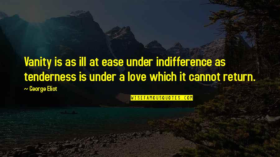 Zerita Translation Quotes By George Eliot: Vanity is as ill at ease under indifference Zerita Translation Quotes By George Eliot: Vanity is as ill at ease under indifference