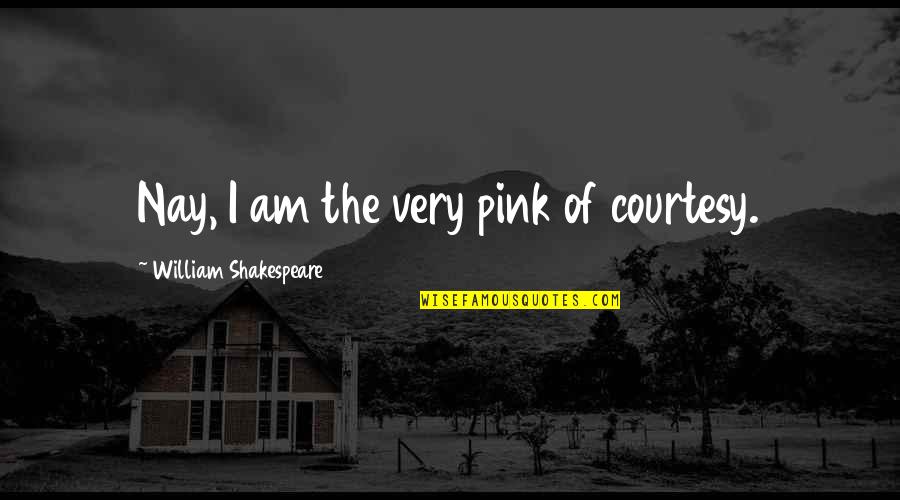 Zerkall Printing Quotes By William Shakespeare: Nay, I am the very pink of courtesy.