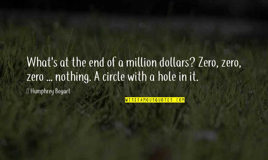 Zero With Quotes By Humphrey Bogart: What's at the end of a million dollars?