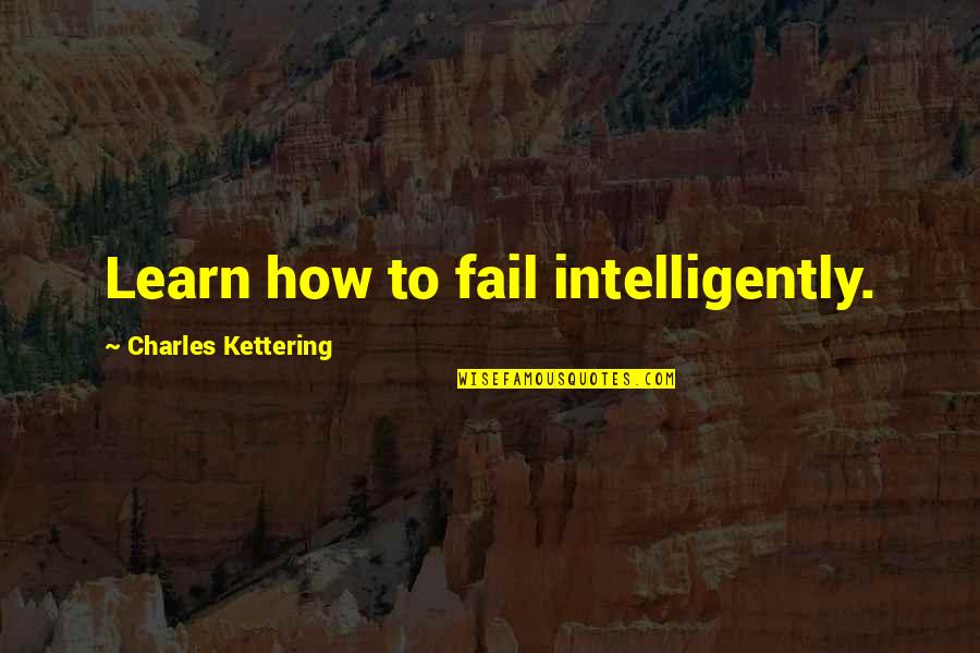 Zetterlund Obituary Quotes By Charles Kettering: Learn how to fail intelligently.