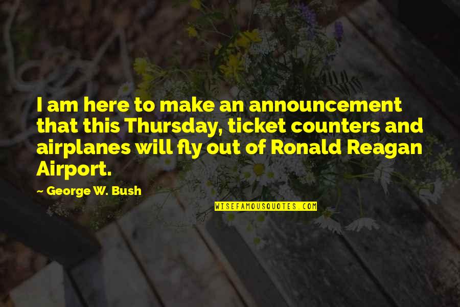 Zettie Old Quotes By George W. Bush: I am here to make an announcement that Zettie Old Quotes By George W. Bush: I am here to make an announcement that